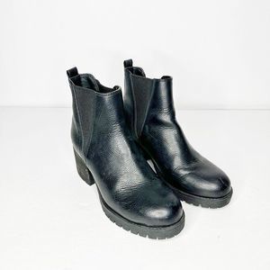 MIA | JODY Boot black vegan leather lug sole combat stacked heel womens 7.5